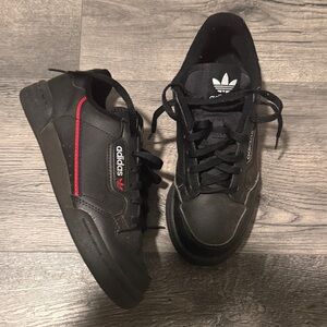 Adidas Boys  Black Sneakers with Red Accents